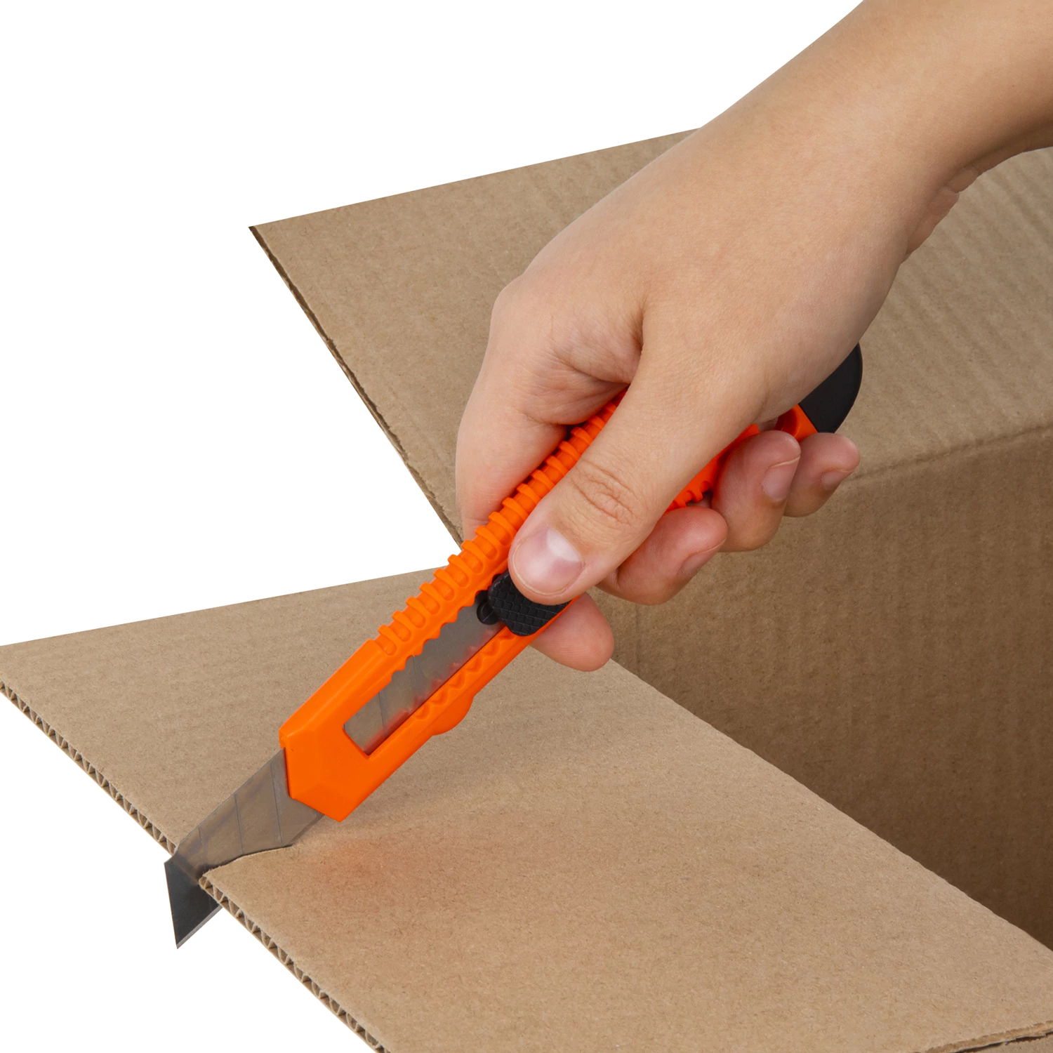 Нож канцелярский 18 мм STAFF Basic цвет ассорти